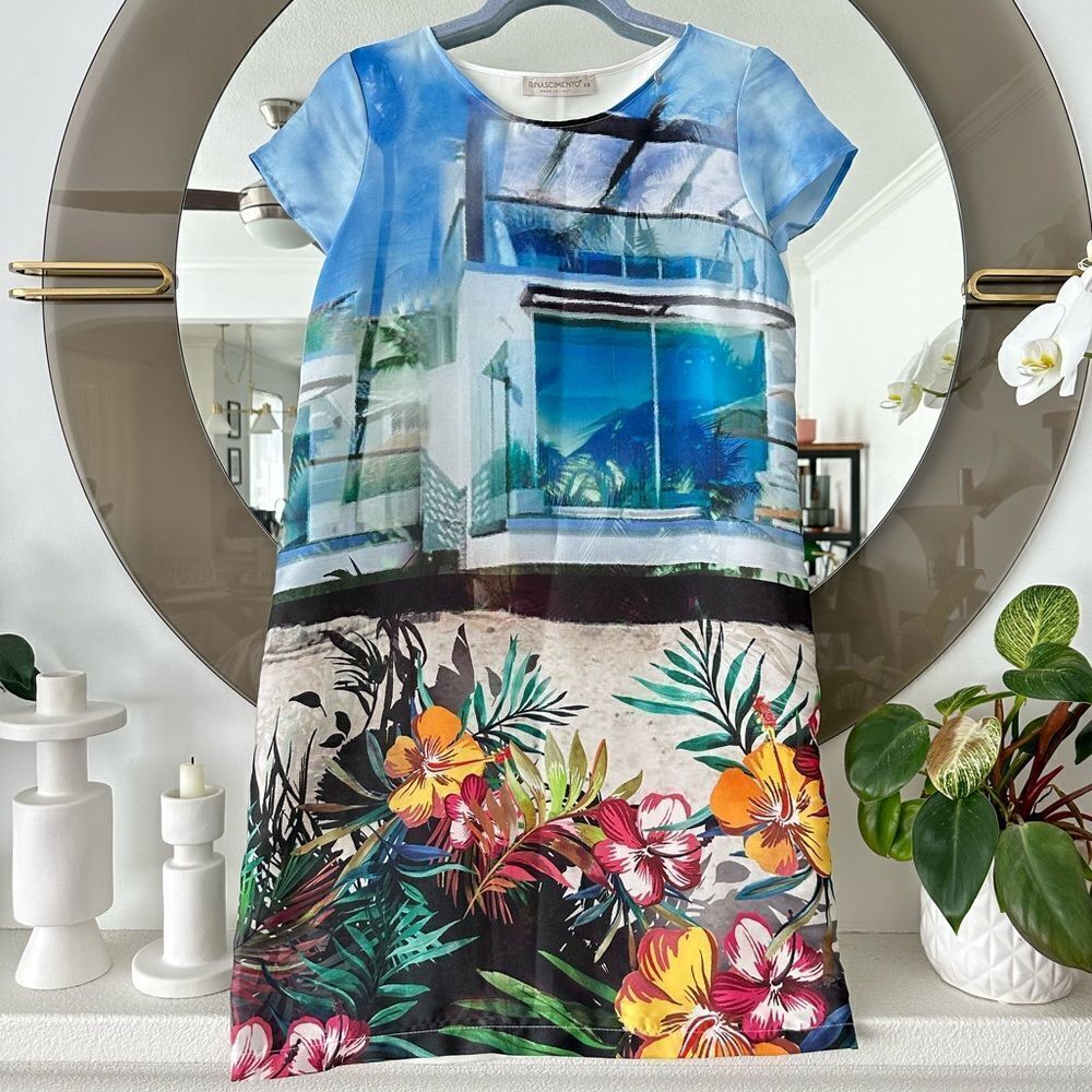 Rinascimento Multicolored Vacation Mini Dress Size XS
